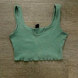 Shein green crop top
